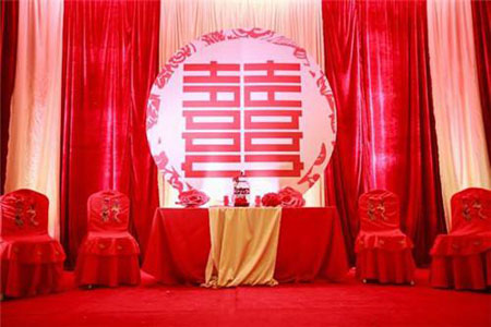 中式结婚典礼舞台室外